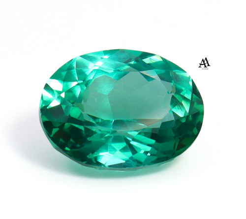 AAA Natural Brazil Green Paraiba Tourmaline Loose Oval Gemstone Cut 18.60 Ct - Picture 5 of 8