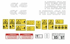 Fiat-Hitachi EX 45 - 2 decalcomanie adesive, kit Completo