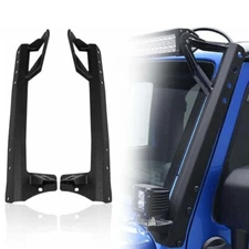 52" LED Light bar Windshield Mount Brackets &A-pillar for 07-18 Jeep Wrangler JK