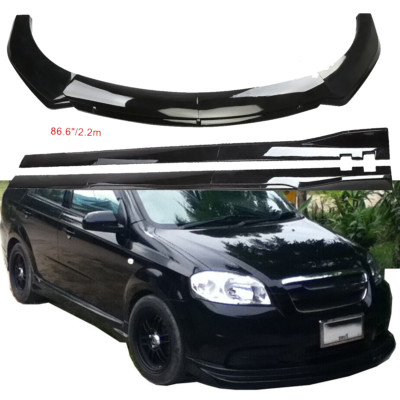 For Chevrolet Aveo Glossy Black Front Lower Bumper Lip Splitter Spoiler