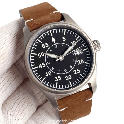 Ti-2 Titanium Pilot Automatic Watch for Men Diving NH35A Sapphire Crystal 39mm