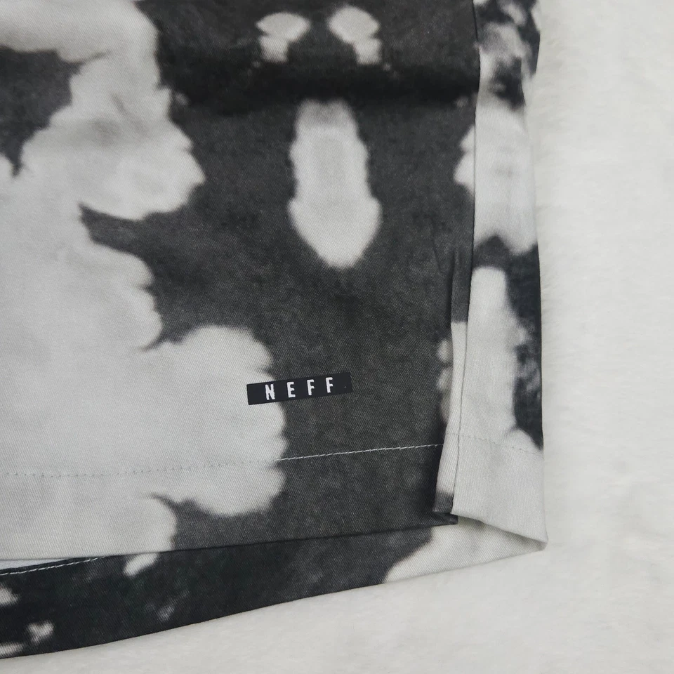 Pantalones Cortos Neff Logo Negro Blanco Tie Dye Cordón Sarga Para Hombre Talla S, M, L, XL Foto 3 de 4