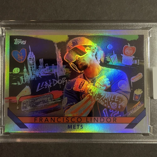 Topps Project 70 Card 801 - Francisco Lindor by Gregory Siff FOIL 42/70
