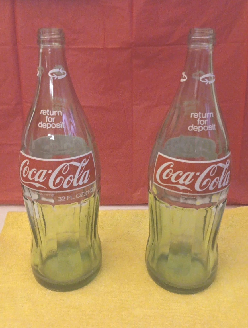 1947年 Coca-Cola ガラス瓶 グリーン Petersburg, VA Garrafa de Vidro Cromada (Espelhada) Comemorativa de 185 ml da