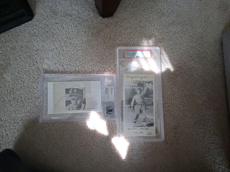 Rare! Throwback Autograph Lot Paddy Livingston Murray Wall Cut Autograph