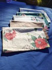 Lot Of 5 Beautiful Vintage Fabric Samples  Silver Quill Minuet Floral 24x27 Inch — photo 2