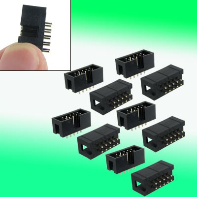 10x 2.54mm Pitch 2x5 Pin Straight Dual Rows IDC Pin Headers - Picture 1 of 1