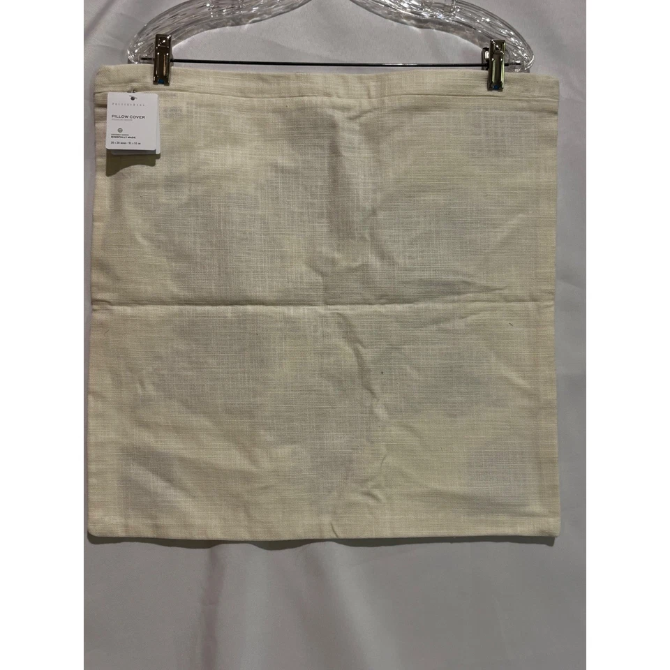 Nueva Funda Almohada Pottery Barn Drew Bordada Copo de Nieve 20" Beige/Rojo Navidad Foto 3 de 4