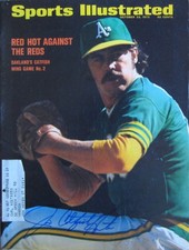 Jim Catfish Hunter - Oakland A's - Autographed Sports Illustrated - 10/23/72
