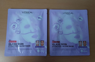 2x L'Oréal - Glass Skin - Hydrogel Glow Mask - Revitalift - NEU
