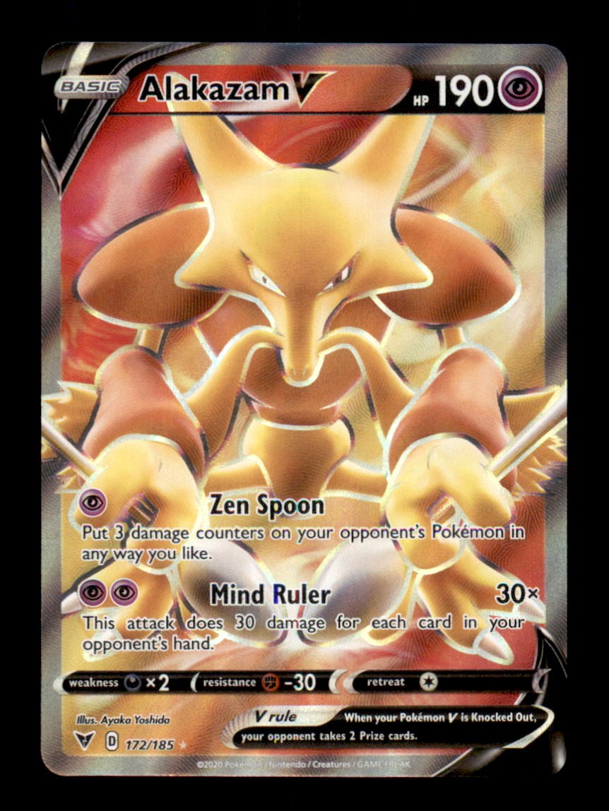 ALAKAZAM V 172/185 - HOLO UR - VIVID VOLTAGE - NM/M