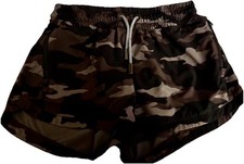 GIRLS ATHLETA GIRL GREEN CAMO ALL PLAY 3  SHORTS/BOTTOMS-SIZE MED-8/10-