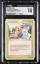 CGC 10 GEM MINT Tv Reporter 11/17 Pop Series 2 Non Holo Pokemon Card on eBay