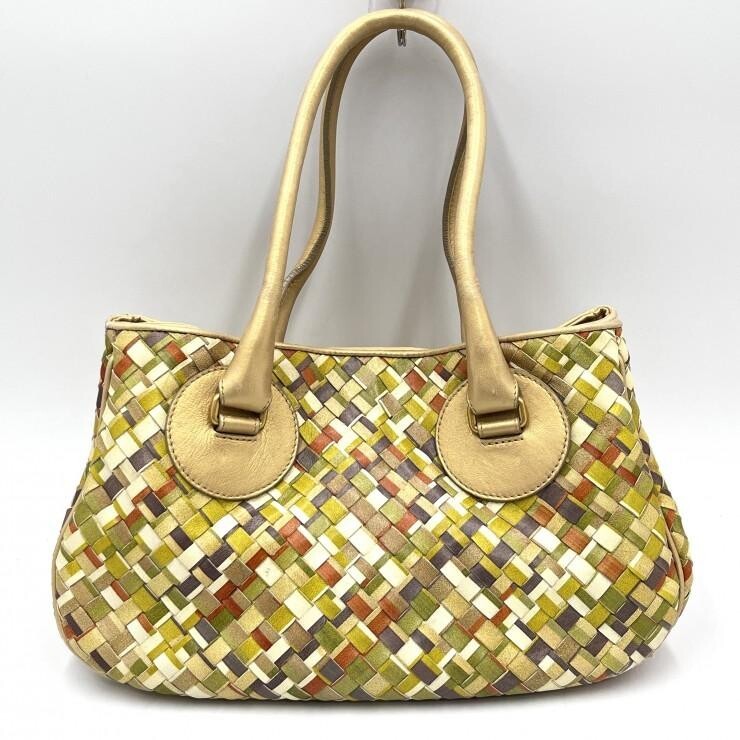 Bottega Veneta Intrecciato Multicolor Leather Tote Bag Womens Dust Bag image 3