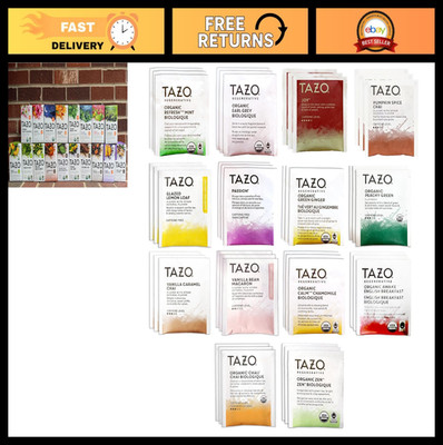 Assorted Tea Bags Sampler Gift Box - 42 Count, 14 Flavors for Tea Lovers, Perfec