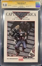ED BRUBAKER AND STEVE EPTING signed CGC 9.8 Comic CAPTAIN AMERICA