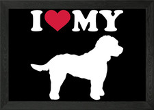 Cockapoo Framed Wall Art Poster Canvas Print Picture