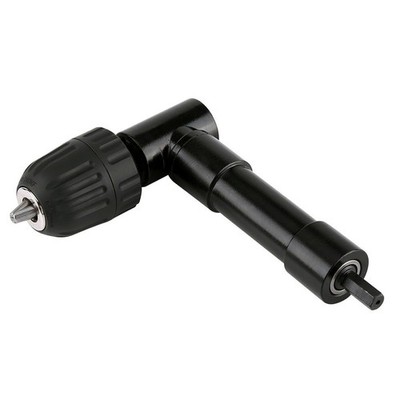 Rechter Winkel 90° abgewinkelt Bohraufsatz Adapter Aluminium Metall schlüsselloses Bohrfutter