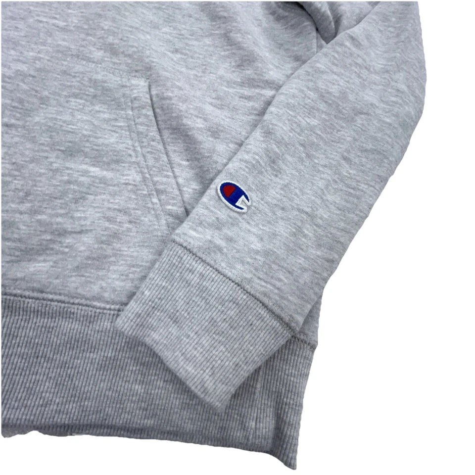 Champion Sudadera con Capucha Niños Gris Medio Sudadera Suéter Deletrear Logo Jóvenes Niños Foto 4 de 4