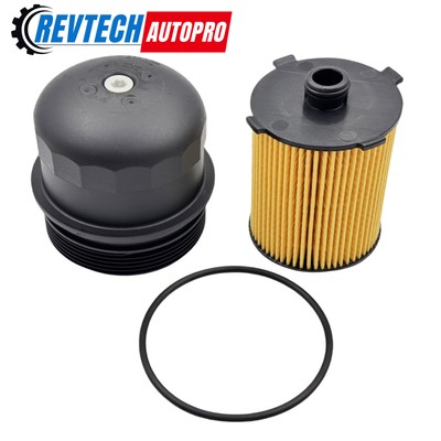 Engine Oil Filter Housing Cover Cap  w/ Filter For Volvo S60 15-22 S90 XC40 XC60