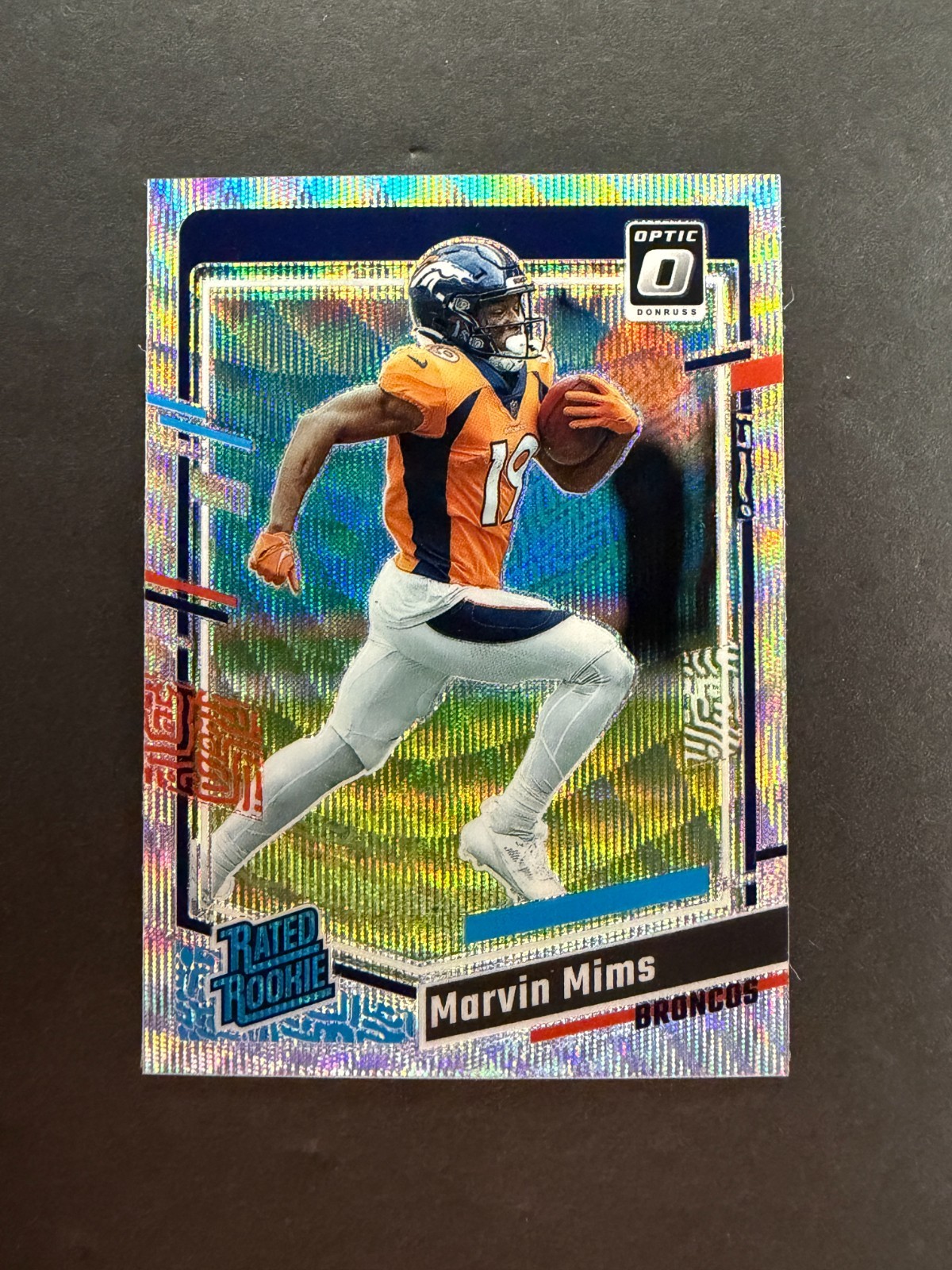 Marvin Mims 2023 Panini Donruss Optic Rated Rookie Wave /300 #231