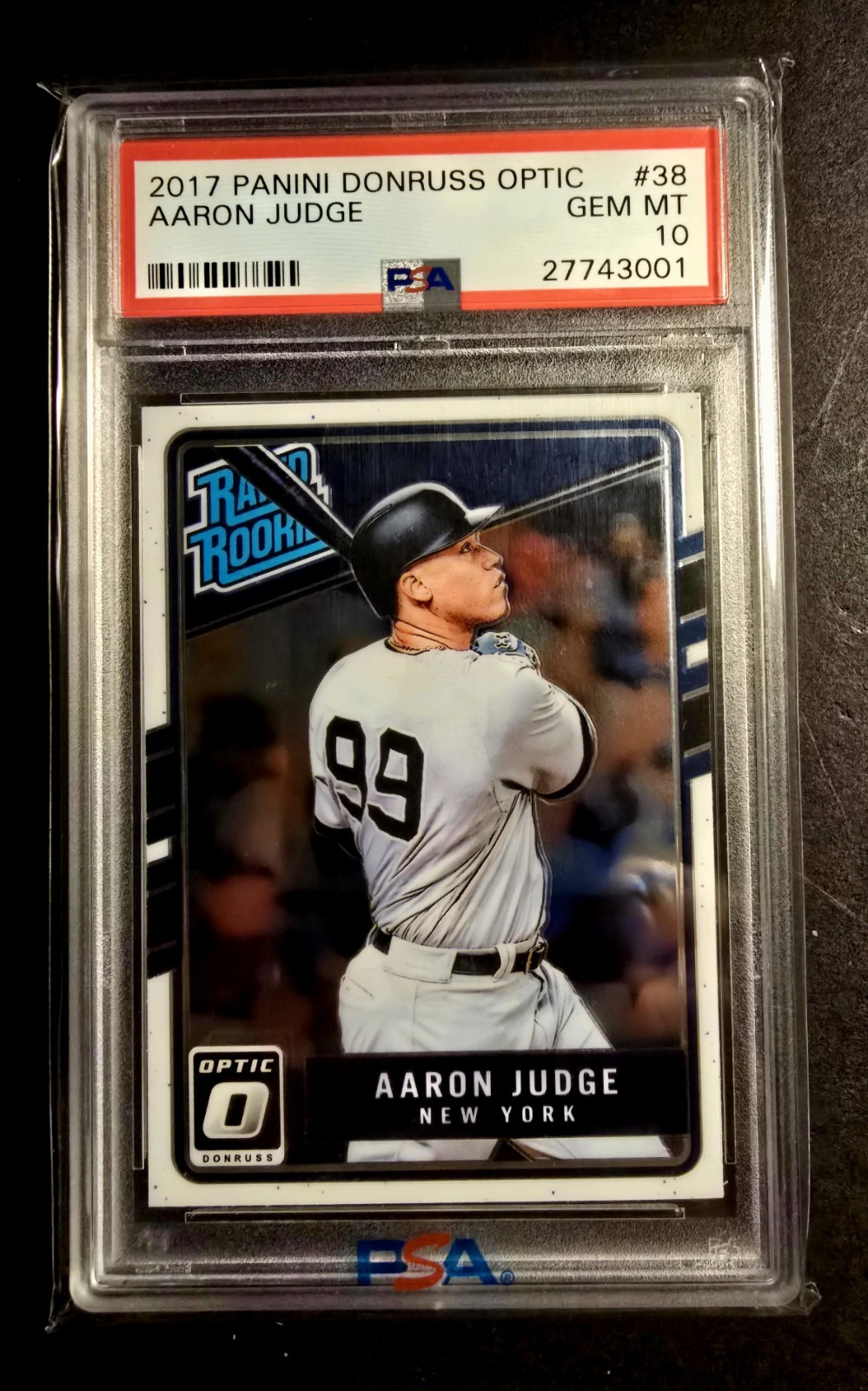 2017 Panini Donruss Optic #38 Aaron Judge RATED ROOKIE (RC) PSA 10 GEM-MT Yankee