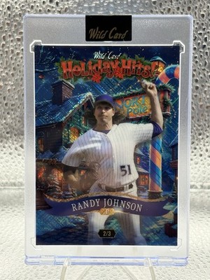 2025 Wild Card Holiday Hits Randy Johnson North Pole Parallel Lazer #2/3 HHb1-RJ
