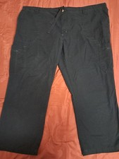 Carhartt Adult Scrub Pants Size 3XL Short Black Drawstring Multi-Pockets