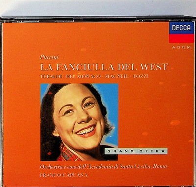 PUCCINI La Fanciulla del West CAPUANA Tebaldi/Del Monaco/MacNeil 2-CD Decca PMDC