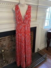 Astr The Label Red Pescadero Long Maxi Dress Sz Large NWT $ 178