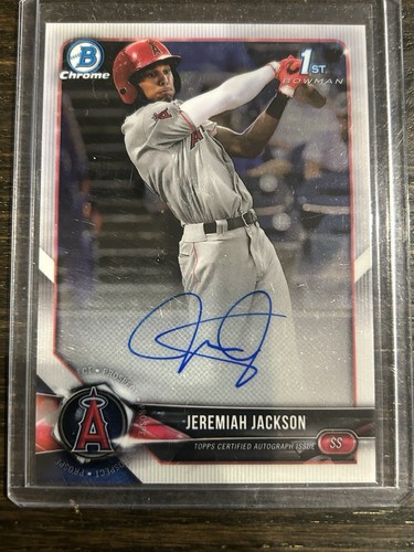 2018 Bowman Chrome Draft Jeremiah Jackson Rookie Rc 1st Auto Autograph Orioles - Picture 1 of 2
