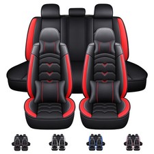 For Nissan Luxury Leather Car Seat Covers Front Rear Full Set Cushion Protector