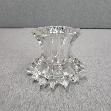 PARTYLITE CRYSTAL CANDLE HOLDER MADE IN GERMANY 4" TALL Sunburst Star