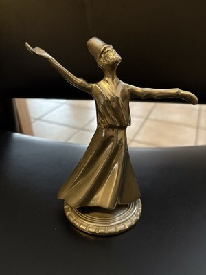 Whirling Dervish Chrome Sculpture Spinner Statue Figurine