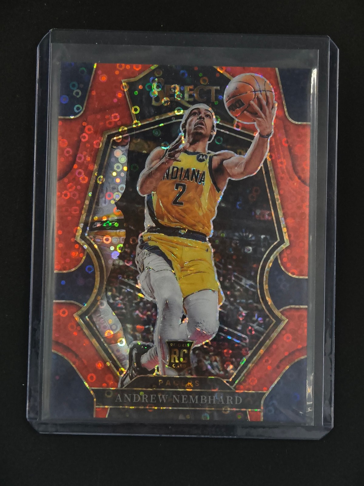 Andrew Nembhard 2022-23 Panini Select RC Premier Level Red Disco 10/49 [3hk