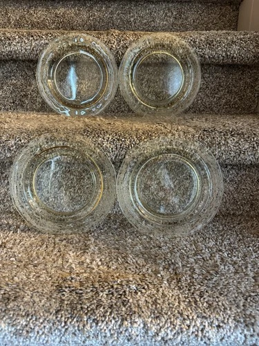 Federal Madrid Depression Glass Set Of 4 Yellow Dessert Plates