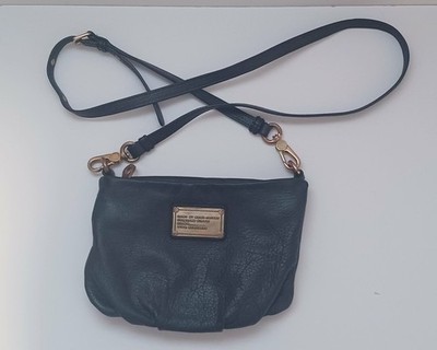 Marc by Marc Jacobs Crossbody Purse Black Pebbled Leather -  Small