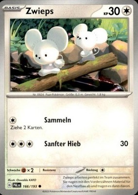 Pokémon Zwieps Paldea Evolved #166 (6547)