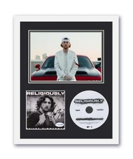 Bailey Zimmerman Autograph Signed 11x14 Custom Framed CD Photo Religiously ACOA