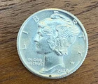 1940 D BU FSB Full Split Bands Mercury Silver Dime. Free Shipping!