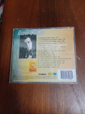 Ricardo Fuentes Mis Memories Canciones CD (1996, Discos Fuentes) Latin