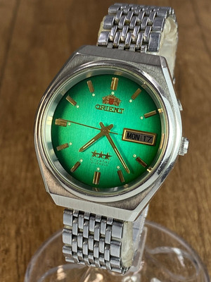 Orient Crystal 3 stars  vintage automatic 21 jewels Japan mens watch