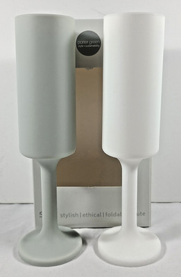 Porter Green Drinkware SEFF Flute Sustainable Unbreakable Silicone Set of 2