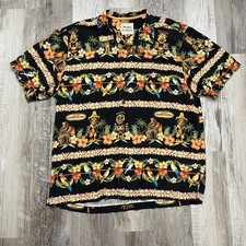 Tommy Bahama Disney Parks Mens XL Enchanted Tiki Room Button Up Silk