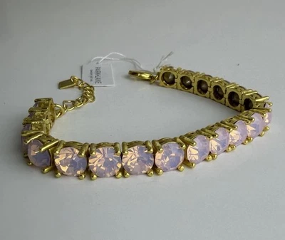 NWT Park Lane Pink Opal Impression Bracelet in Gold Plated 40 Carats CZ - Image 1 of 4