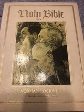 Holy Bible KJV Norman Rockwell Illustrated Red Letter 1991 Leatherette Ed