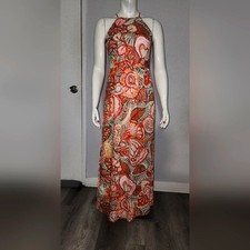 Ann Taylor LOFT Vibrant Floral Maxi Dress 100% Rayon