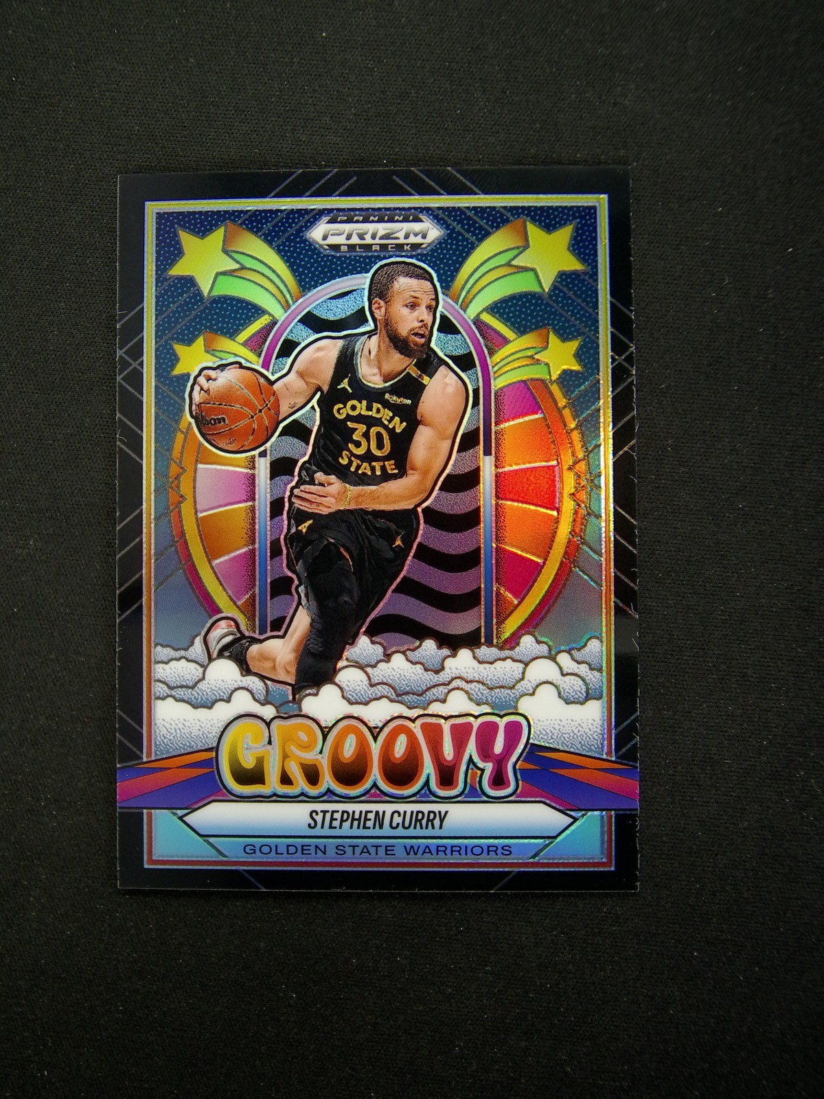 2024-25 Panini Prizm Black Stephen Curry Groovy SSP #6