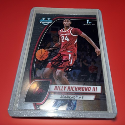 #ad #ad Billy Richmond III 2025 Bowman U #10 On Card Auto RC Arkansas Razorbacks NM MT $19.99