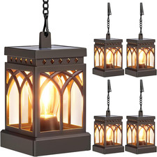 4 Pack Solar Lanterns Outdoor Waterproof, Brighter Hanging Solar Lantern Lights